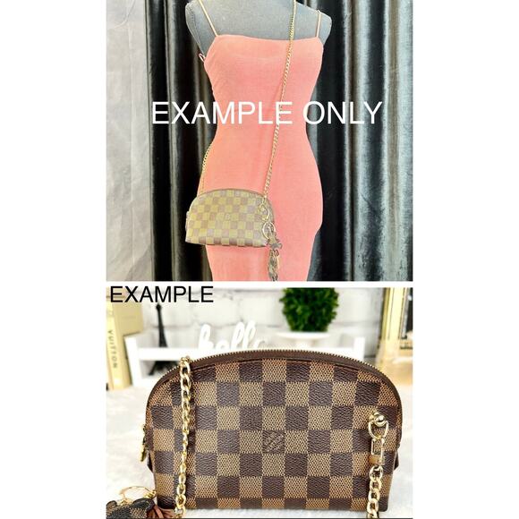 Louis Vuitton Damier Azur Pouch PM or Crossbody Bag NICE! Great gift! - Picture 13 of 13